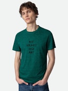 T-shirt Tommy - T-shirt acquamarina a girocollo e maniche corte con stampa "No Heart No Art".