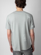 Camiseta Ted Tag - Camiseta de algodón ecológico en color gris con detalles decorativos de Humberto Cruz.