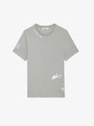 Camiseta Ted Tag - Camiseta de algodón ecológico en color gris con detalles decorativos de Humberto Cruz.