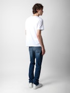 Ted Insignia T-shirt - White cotton round-neck T-shirt with short sleeves and Studio insignia.