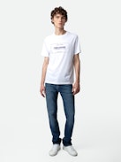 Ted Insignia T-shirt - White cotton round-neck T-shirt with short sleeves and Studio insignia.
