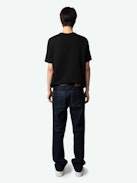 Ted Photoprint T-shirt - Short-sleeved black organic cotton T-shirt with Cosmic photoprint on front.