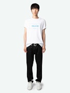 T-shirt Ted Stemma - T-shirt in cotone biologico bianca a maniche corte e stemma Studio stampato sul davanti.