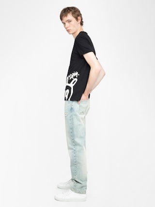 Stockly T-shirt - Short-sleeved T-shirt with front print.