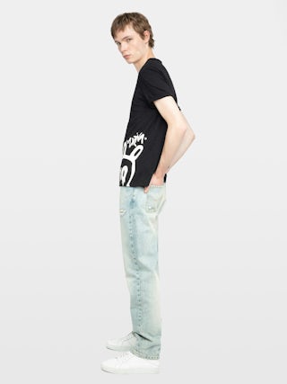 Stockly T-shirt - Short-sleeved T-shirt with front print.