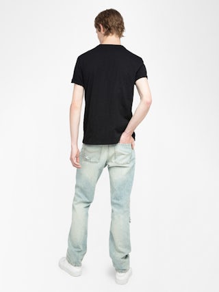 Stockly T-shirt - Short-sleeved T-shirt with front print.