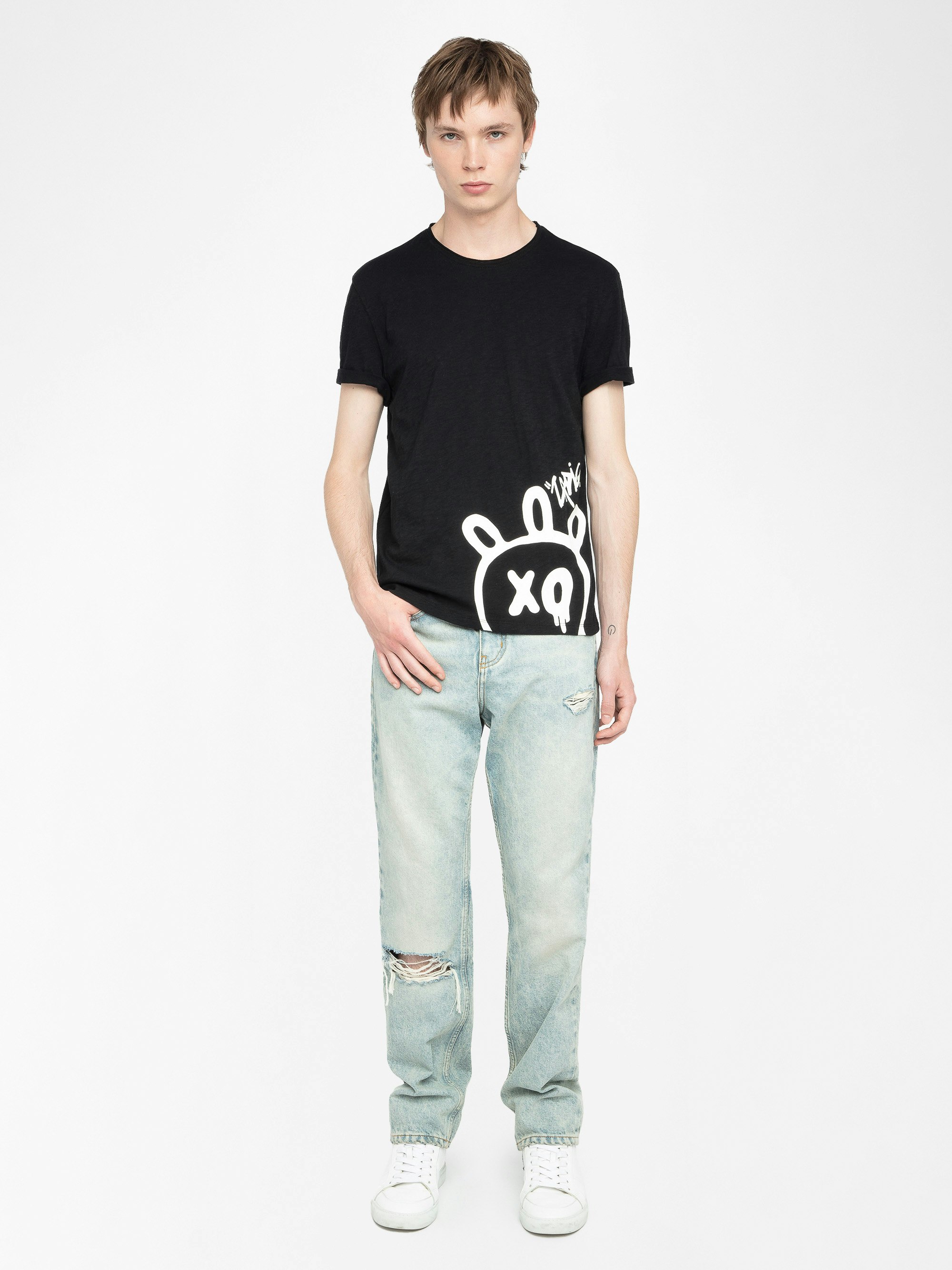 Stockly T-shirt - Short-sleeved T-shirt with front print.