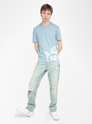 Stockly T-shirt - Short-sleeved T-shirt with front print.