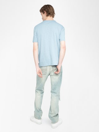 Stockly T-shirt - Short-sleeved T-shirt with front print.
