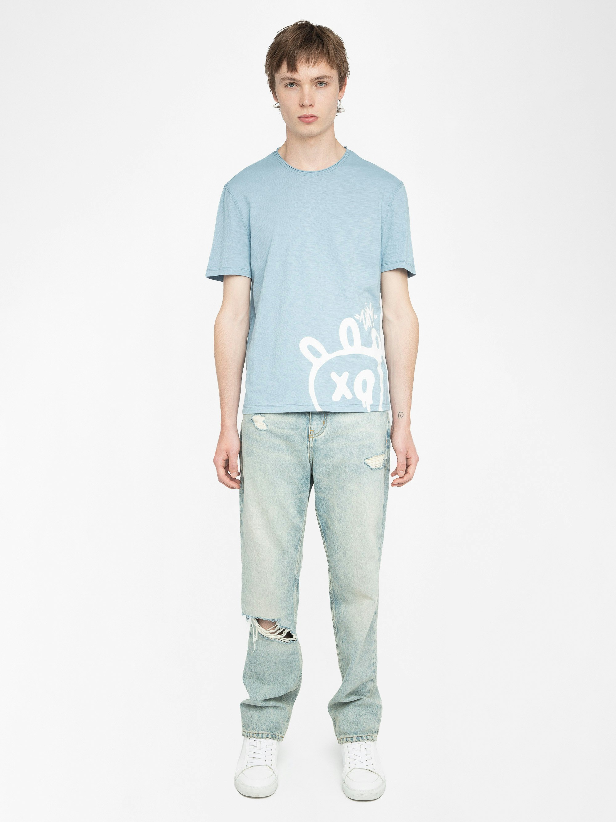 Stockly T-shirt - Short-sleeved T-shirt with front print.