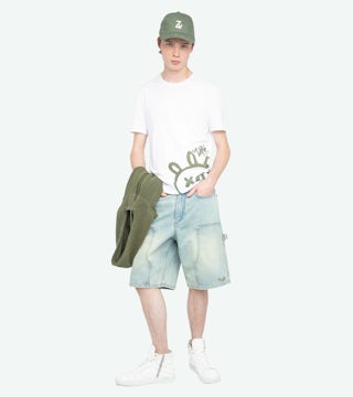 Stockly T-shirt - Short-sleeved t-shirt with front print.