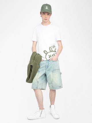 Stockly T-shirt - Short-sleeved T-shirt with front print.