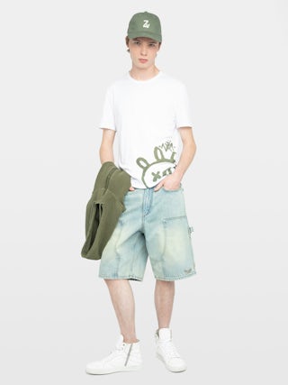 Stockly T-shirt - Short-sleeved T-shirt with front print.