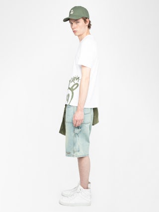 Stockly T-shirt - Short-sleeved T-shirt with front print.