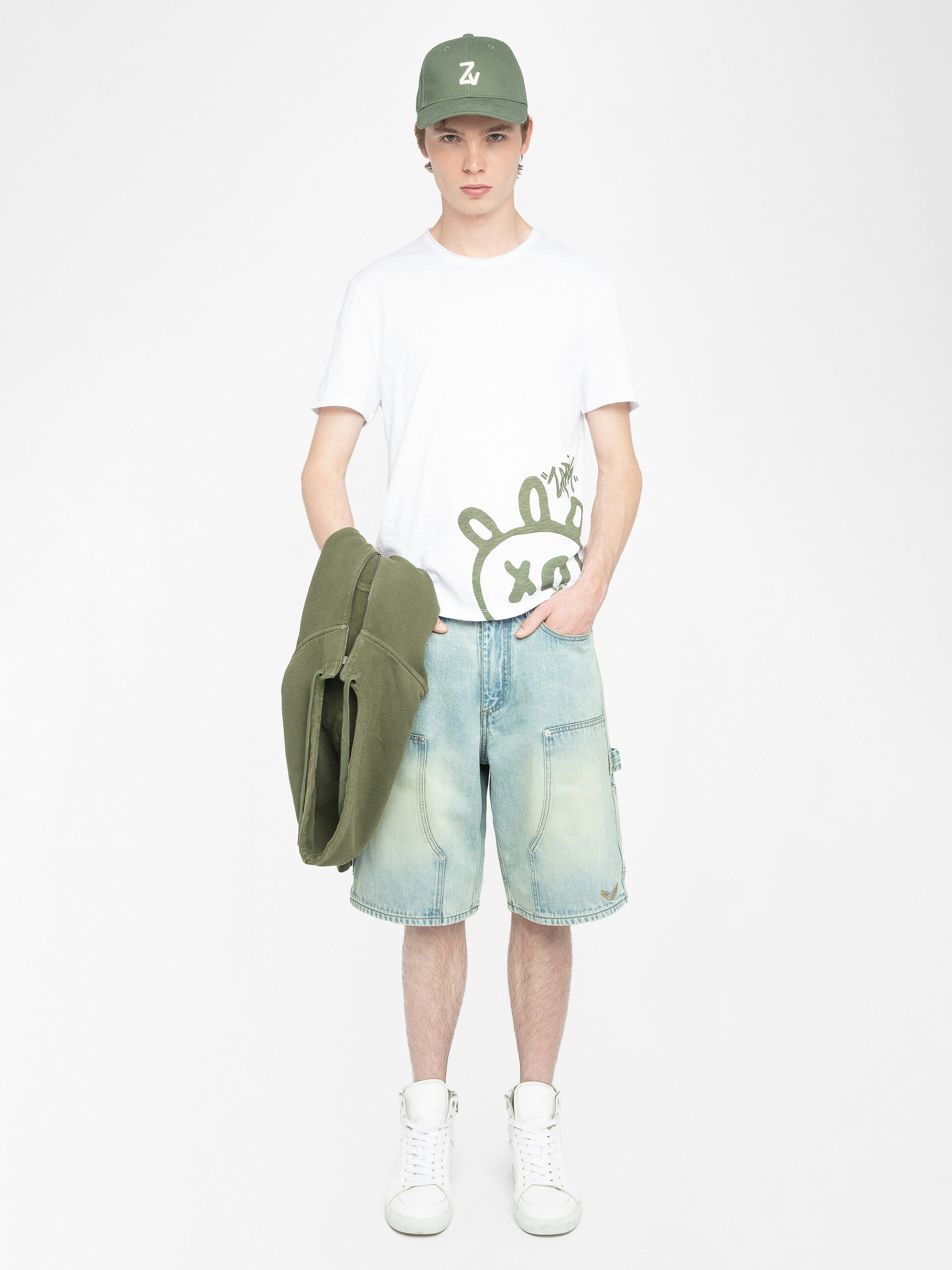 Stockly T-shirt - Short-sleeved T-shirt with front print.