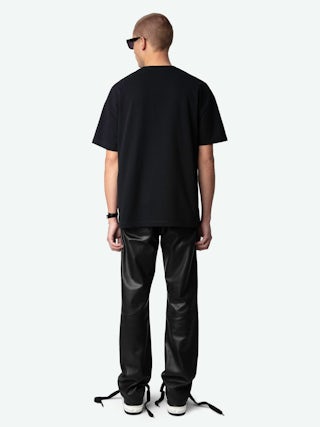 Teddy T-shirt - Oversized short-sleeve t-shirt with print and studs on the front.