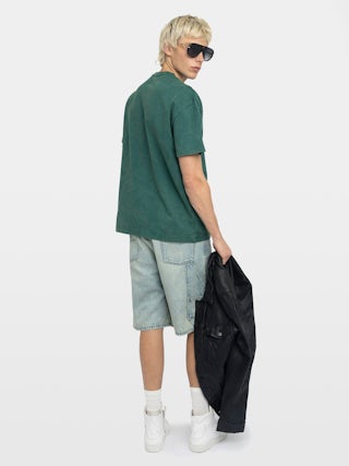 Teddy Rock 'n' Roll T-Shirt - Oversized short-sleeved T-shirt with print and studs on the front.