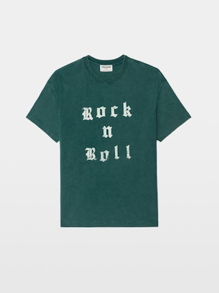 Teddy Rock 'n' Roll T-Shirt - Oversized short-sleeved T-shirt with print and studs on the front.