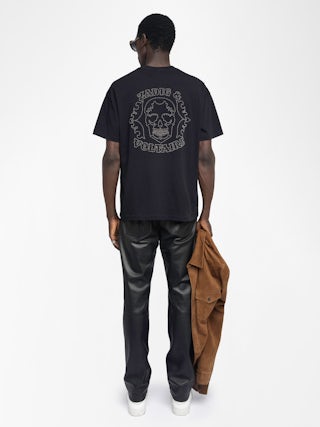 Teddy T-shirt - Oversized short-sleeved T-shirt with skull and studs on the back.