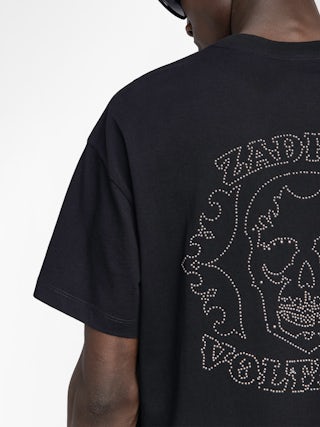 Teddy T-shirt - Oversized short-sleeved T-shirt with skull and studs on the back.