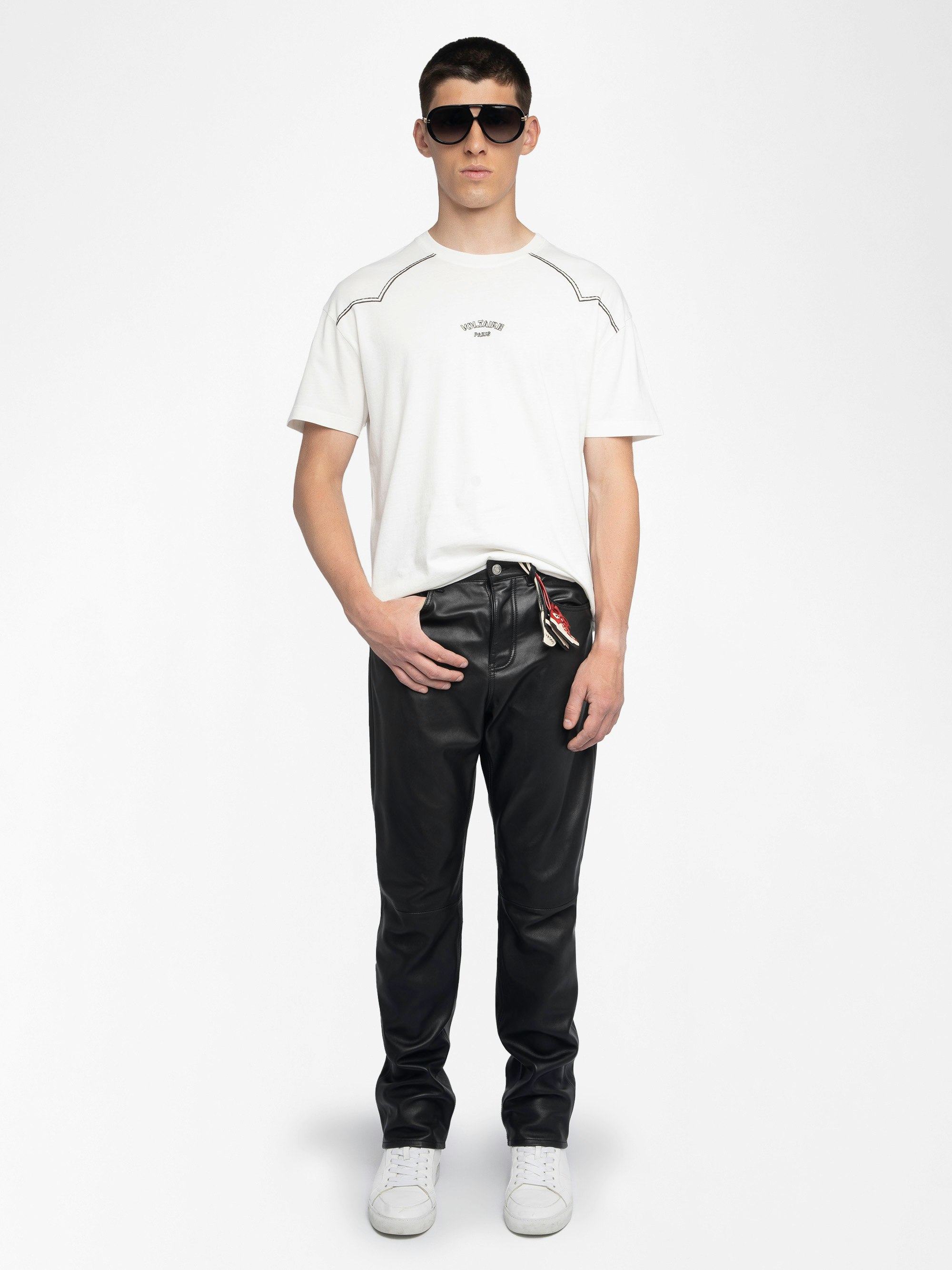 T-shirt Toddy - Loose-fitting short-sleeve T-shirt with western cut-outs.