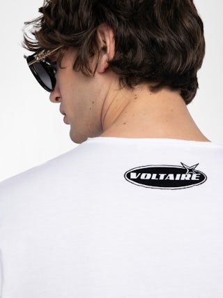 Timo T-shirt - Long-sleeved t-shirt with flock and embroidered customisations.