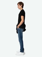 Tommy Skull XO T-shirt - Men's black cotton T-shirt featuring a Skull XO patch on the chest.