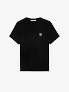 Tommy Skull XO T-shirt - Men's black cotton T-shirt featuring a Skull XO patch on the chest.