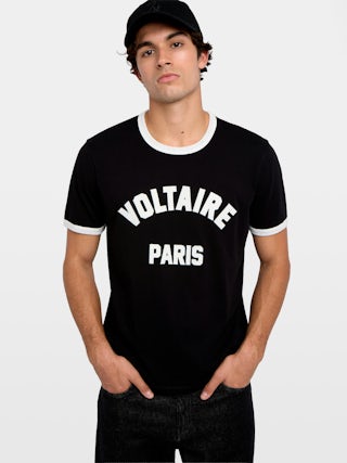 T-shirt Woody - T-shirt manches courtes avec biais contrastés et patch customisé.