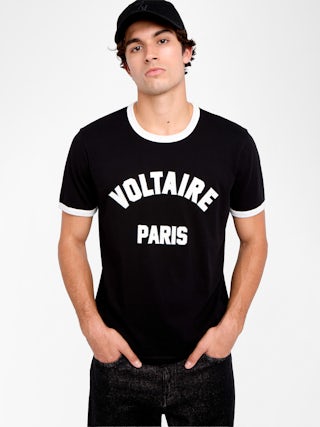 T-shirt Woody - T-shirt manches courtes avec biais contrastés et patch customisé.