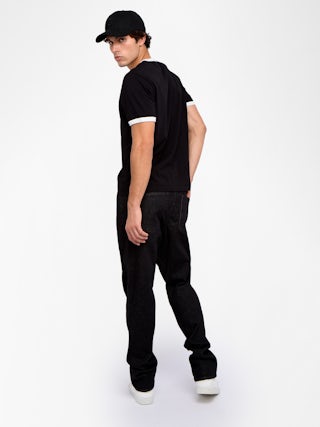 Woody T-shirt - Short-sleeved t-shirt with contrasting bias trim and customised patch.