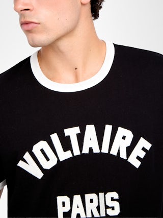 T-shirt Woody - T-shirt manches courtes avec biais contrastés et patch customisé.