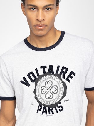 T-shirt Woody - Crew-neck short-sleeve t-shirt with contrast binding and front crest print.