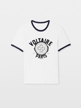 T-shirt Woody - Crew-neck short-sleeve t-shirt with contrast binding and front crest print.