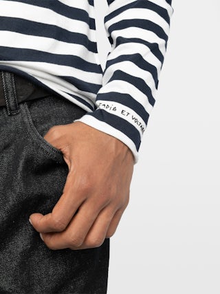 T-shirt Timo - T-shirt manches longues à rayures.