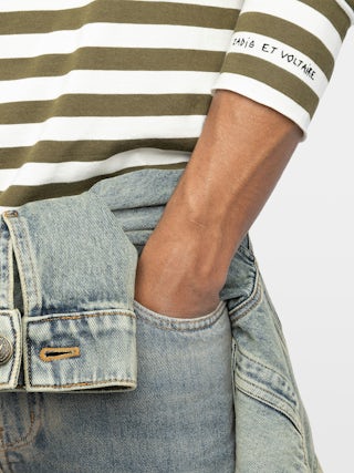 T-shirt Timo - T-shirt manches longues à rayures.