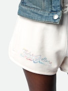 Smiley Shorts - Women's pink sweat shorts with Zadig et Voltaire logo on the side.