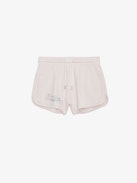 Smiley Shorts - Women's pink sweat shorts with Zadig et Voltaire logo on the side.