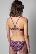 Triangle snake print swimsuit - 2-piece women's swimsuit in snake print