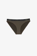 ZV Triangle Bikini Bottoms - Women's khaki bikini bottoms with ZV signature band
