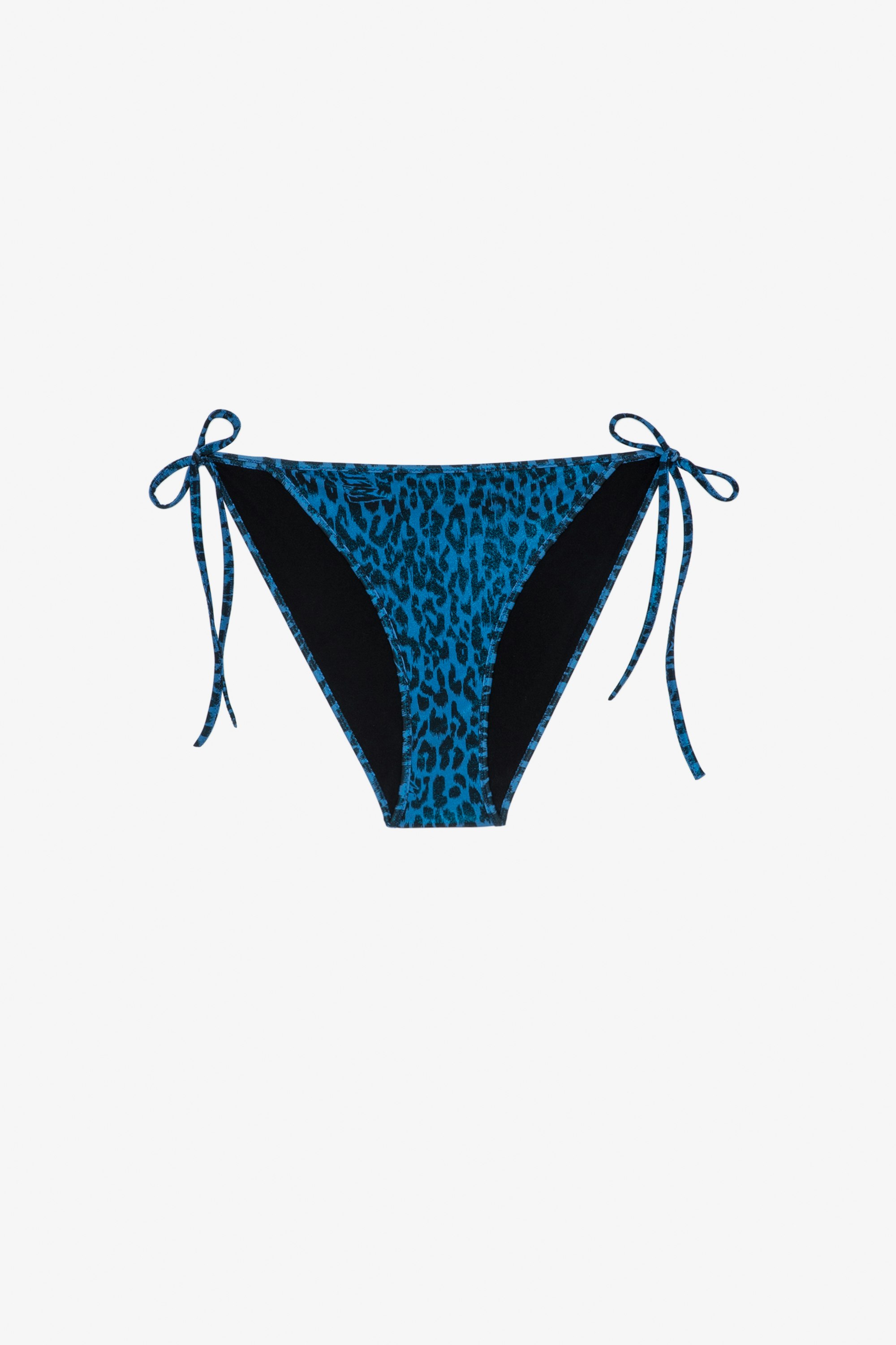 Maillot de Bain Léopard Culotte bikini maillot de bain bleu imprimé léopard Femme