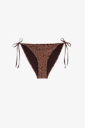Maillot de Bain Léopard - Culotte bikini maillot de bain marron imprimé léopard Femme
