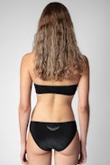 Crinckle Swimsuit - Women's black bikini bottoms