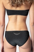 Crinckle Swimsuit - Women's black bikini bottoms
