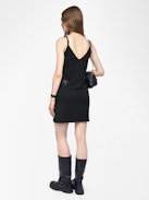 Stella Diamanté Dress - Women's black sleeveless dress with diamanté stars.