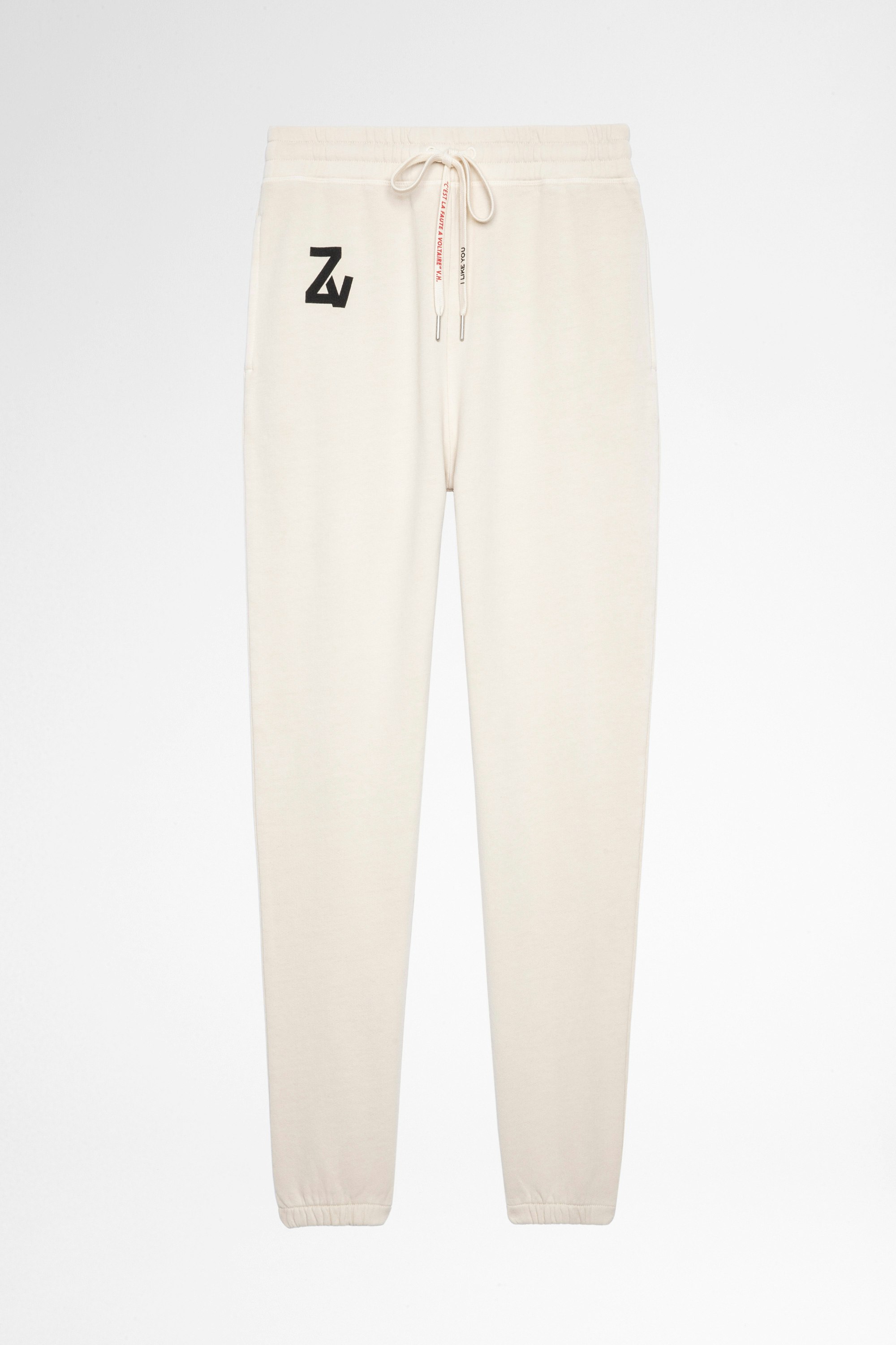 Steevy Sweatpants Women's beige cotton sweatpants. This product is GOTS certified and made with fibers from organic farming.