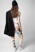 Steevy Tie-Dye Trousers - Women's cotton jogging bottoms with tie-dye print and crystal-embellishment
