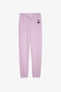 Sofia Jogging Bottoms - Women’s jogging bottoms in light pink cotton with ZV signature