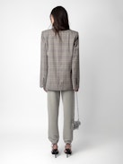 Sofia Jogging Bottoms - Grey jogging bottoms with drawstring ties and ZV print.