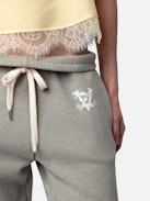Sofia Jogging Bottoms - Grey jogging bottoms with drawstring ties and ZV print.